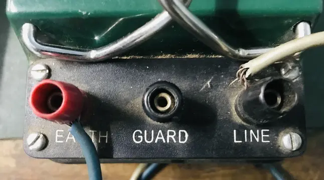 Hand Cranked Megger Line, Earth and Guard Terminals