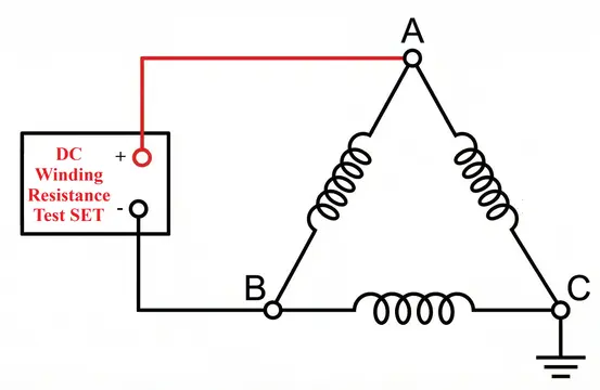 Winding Resistance Test Connections For Delta Connected Windings