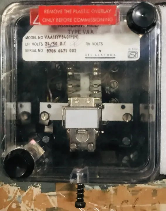 Electromechanical Master Trip (86) Relay showing NO and NC Contact Assembly