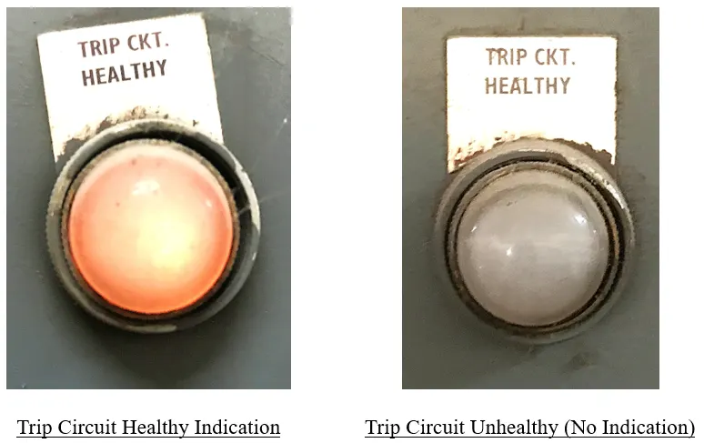 Trip Circuit Healthy and Unhealthy Indication with LED