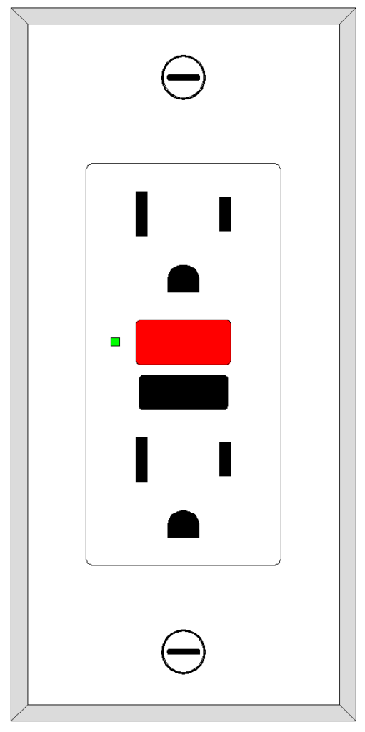 Drawing of a GFCI Socket used in Household
