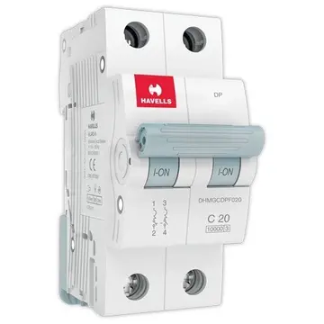 Havells DHMGCDPF020 20A DP C-Curve MCB