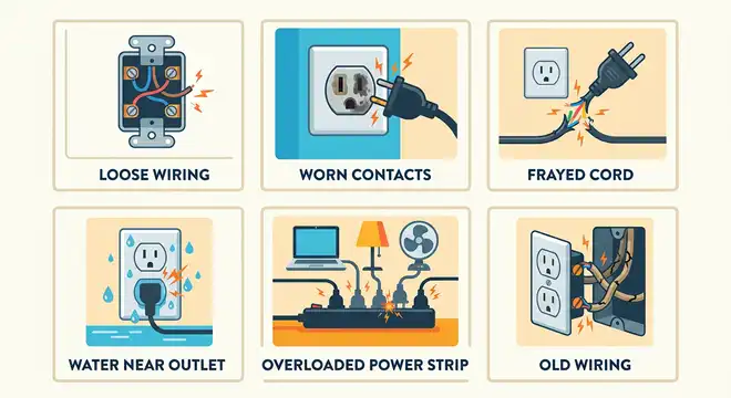 Image showing Common Causes of Outlet Sparking