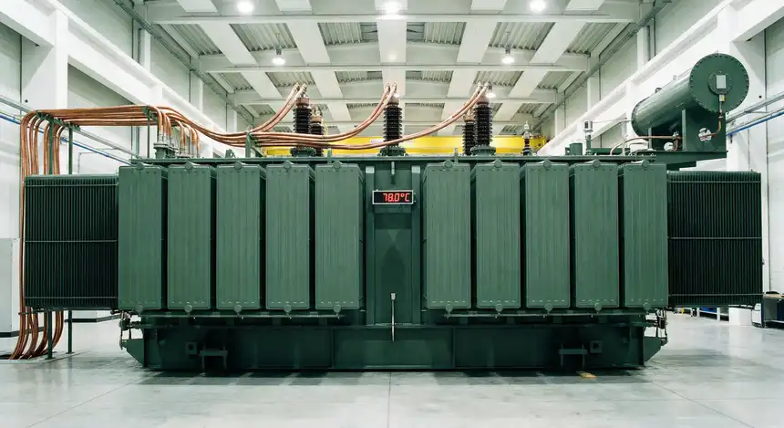 Image showing a Large Power Transformer Under Temperature Rise Test