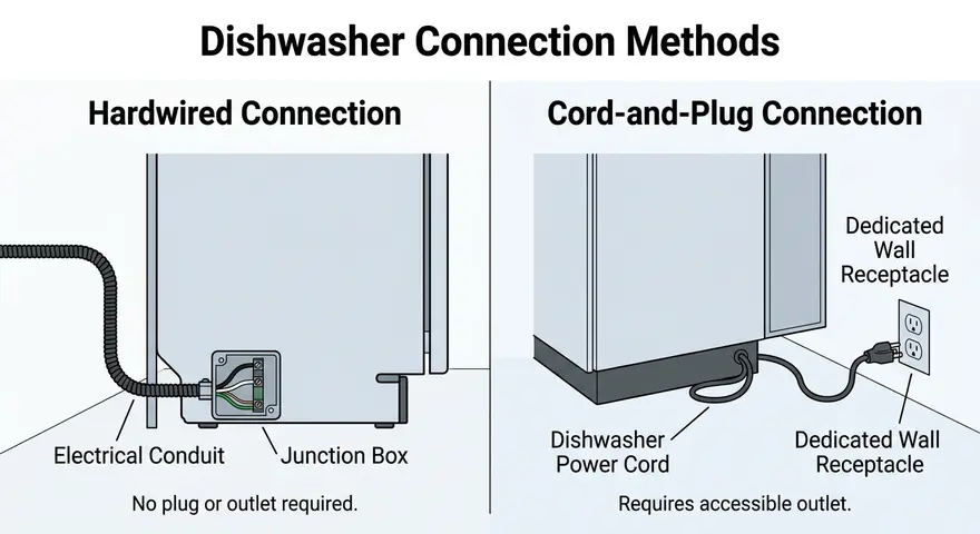 Dishwasher Connection Methods: Hardwired vs. Cord-and-Plug