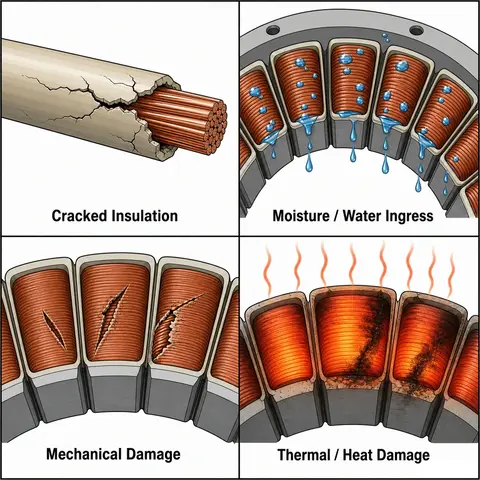 Causes of Stator Earth Fault