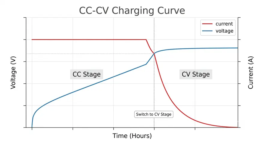 Constant Current and Constant Voltage Charging Curve