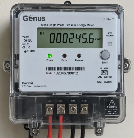 Figure showing actual image of a Digital Energy Meter